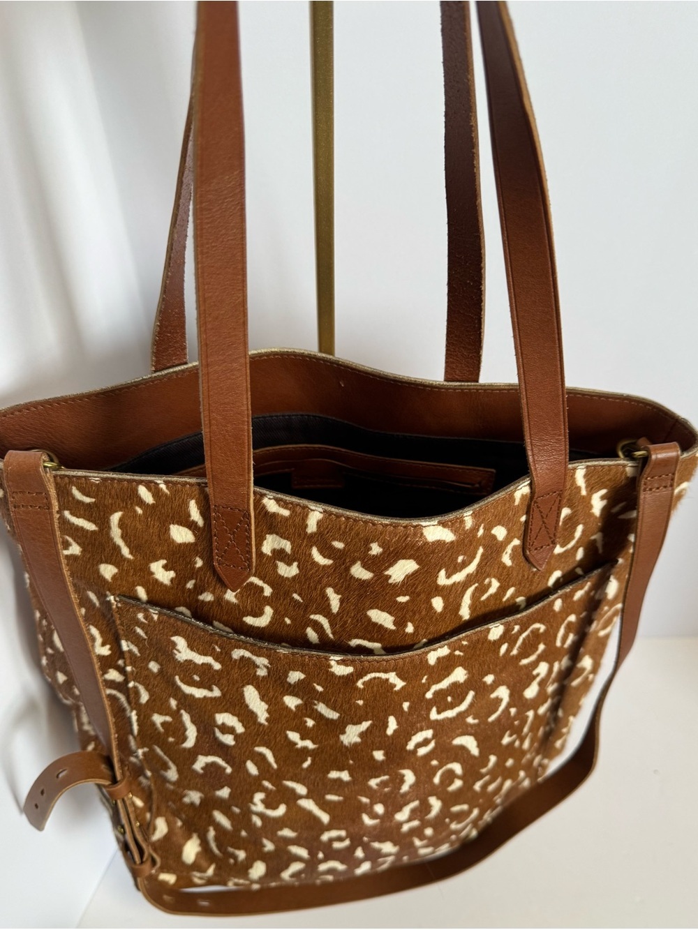 Madewell Medium Transport Tote (Printed Calf
Hair Edition)
